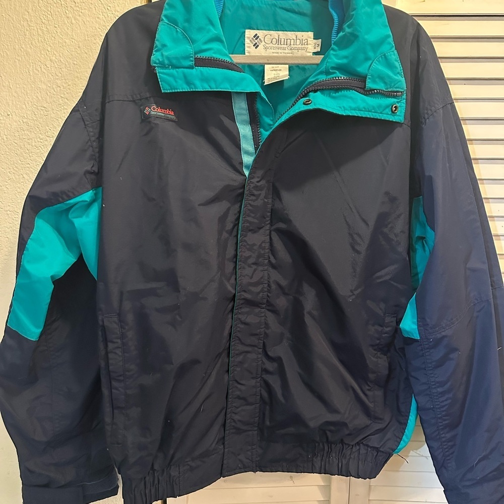 Columbia Teal Shell Jacket with Navy Logo
